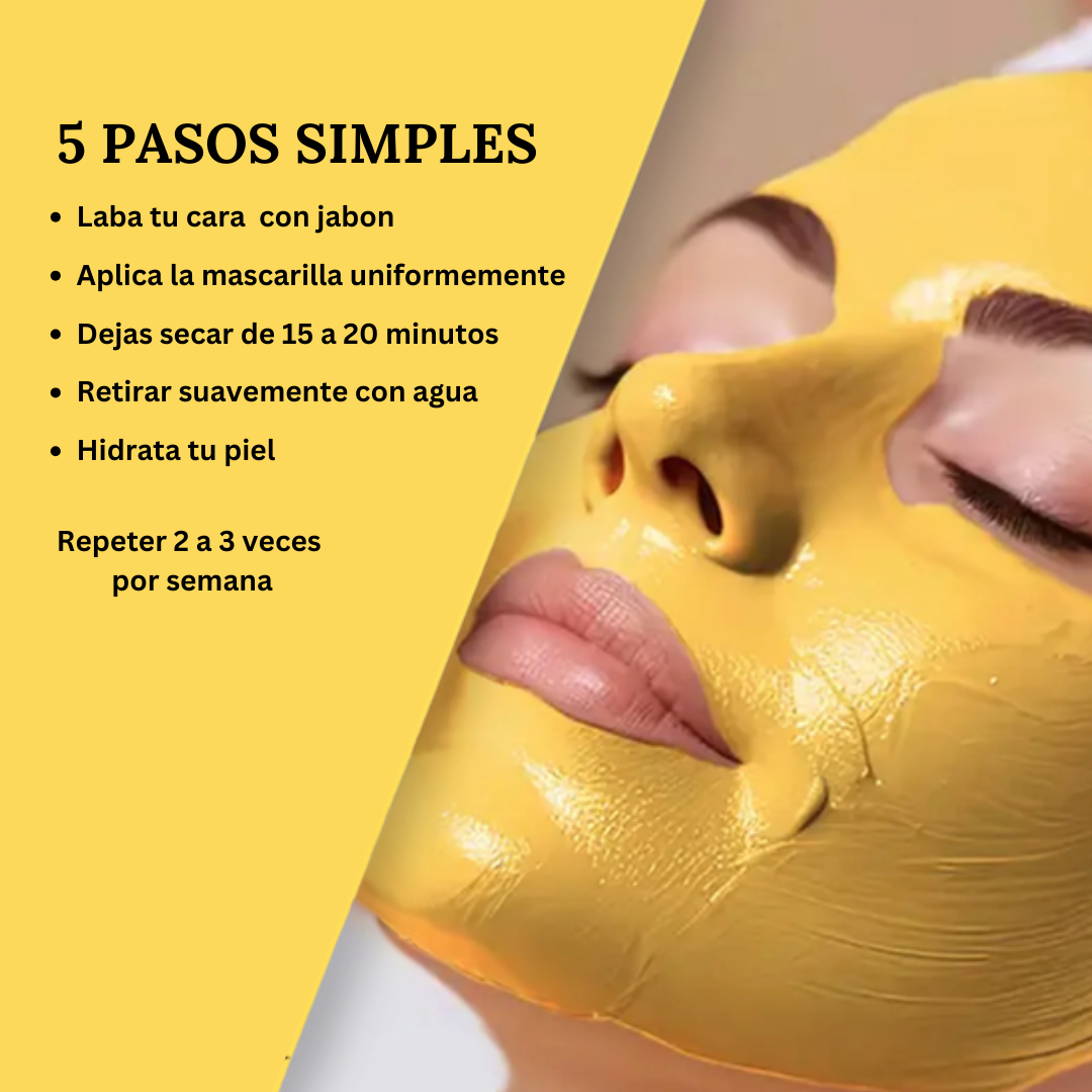 Mascarilla Facial Dorada