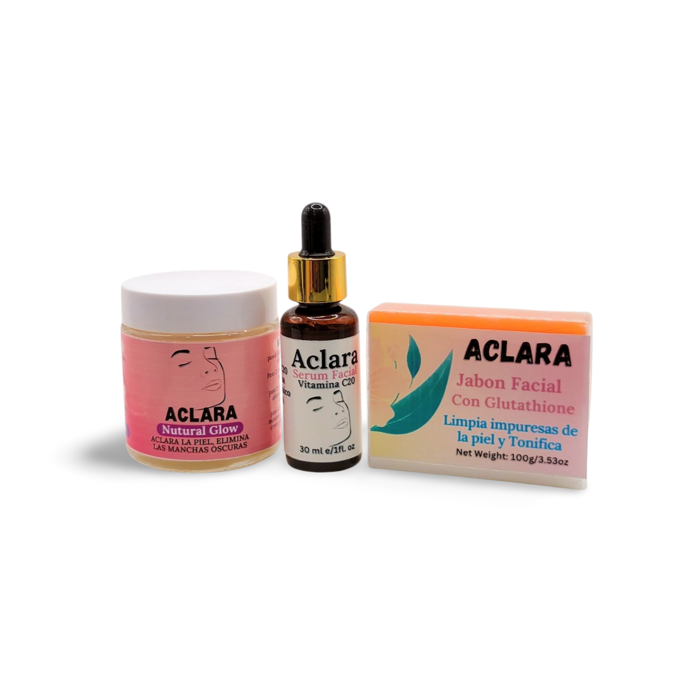 Aclara Natural Glow Facial Kit