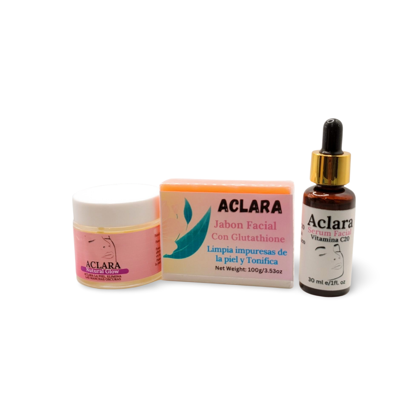 Aclara Natural Glow Facial Kit