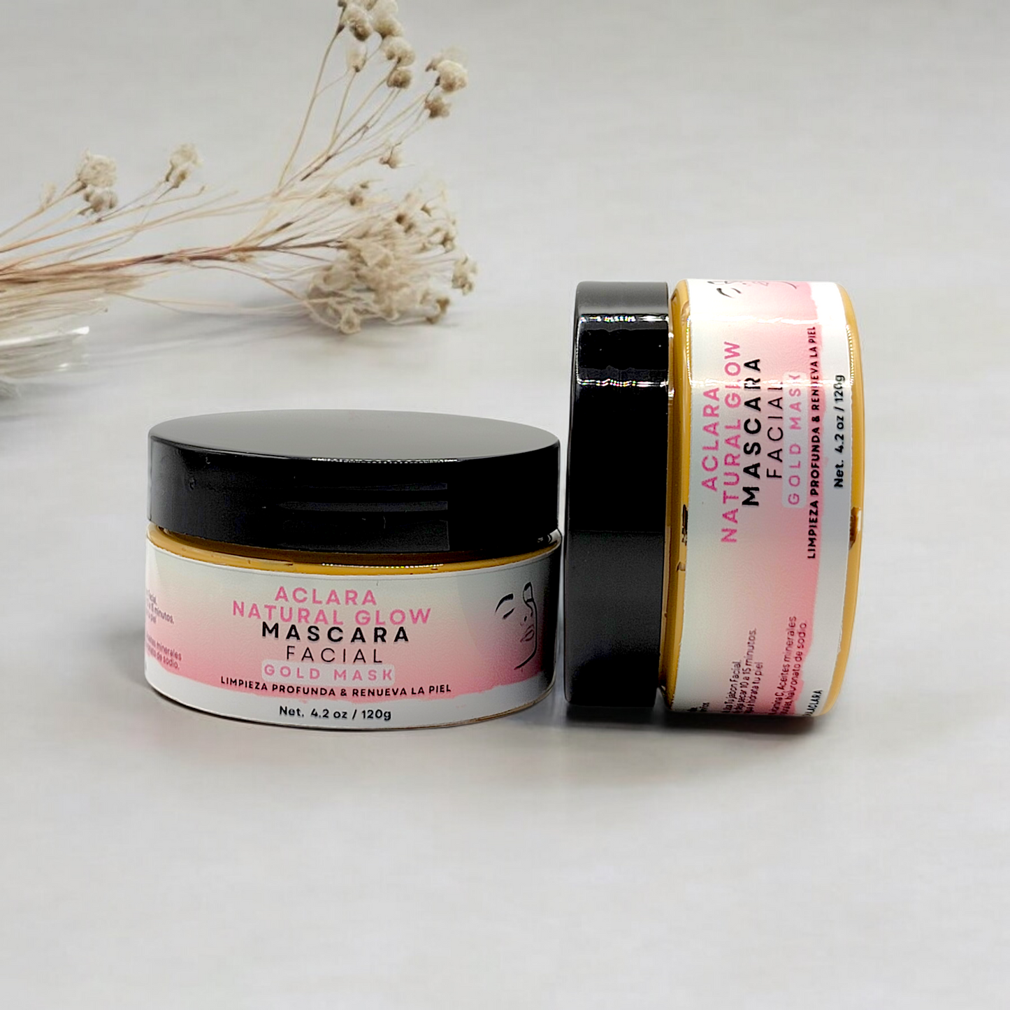 Mascarilla Facial Dorada